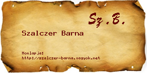 Szalczer Barna névjegykártya